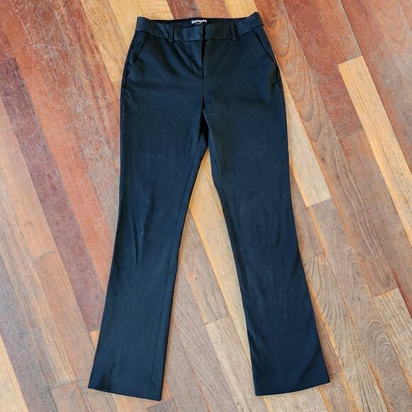Express Black "Columnist" Straight Leg Pants Size 2 - Picture 1 of 13